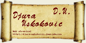 Đura Uskoković vizit kartica
